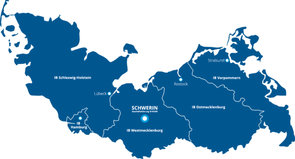 Fünf Regionen des IB Nord